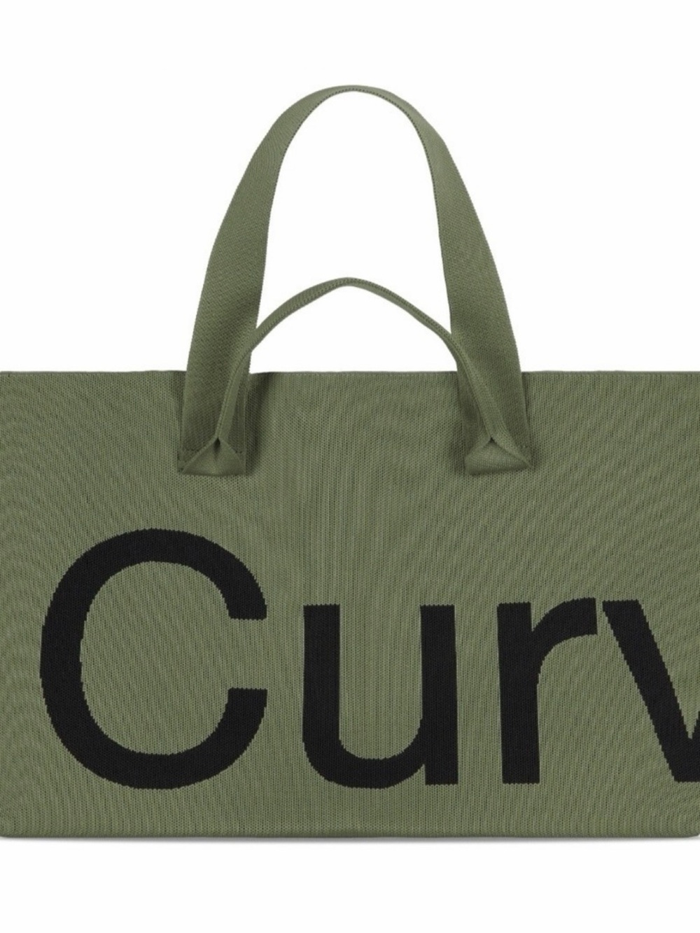 CURVES Olive & Lime Canvas Tote Bag - Picture 4 of 6